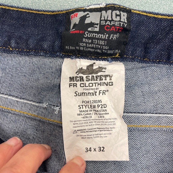 ❗️NWT❗️MCR Safety Summit FR Gear P2D Straight Leg Jeans Men’s 34 X 32 - Picture 4 of 5